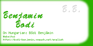 benjamin bodi business card